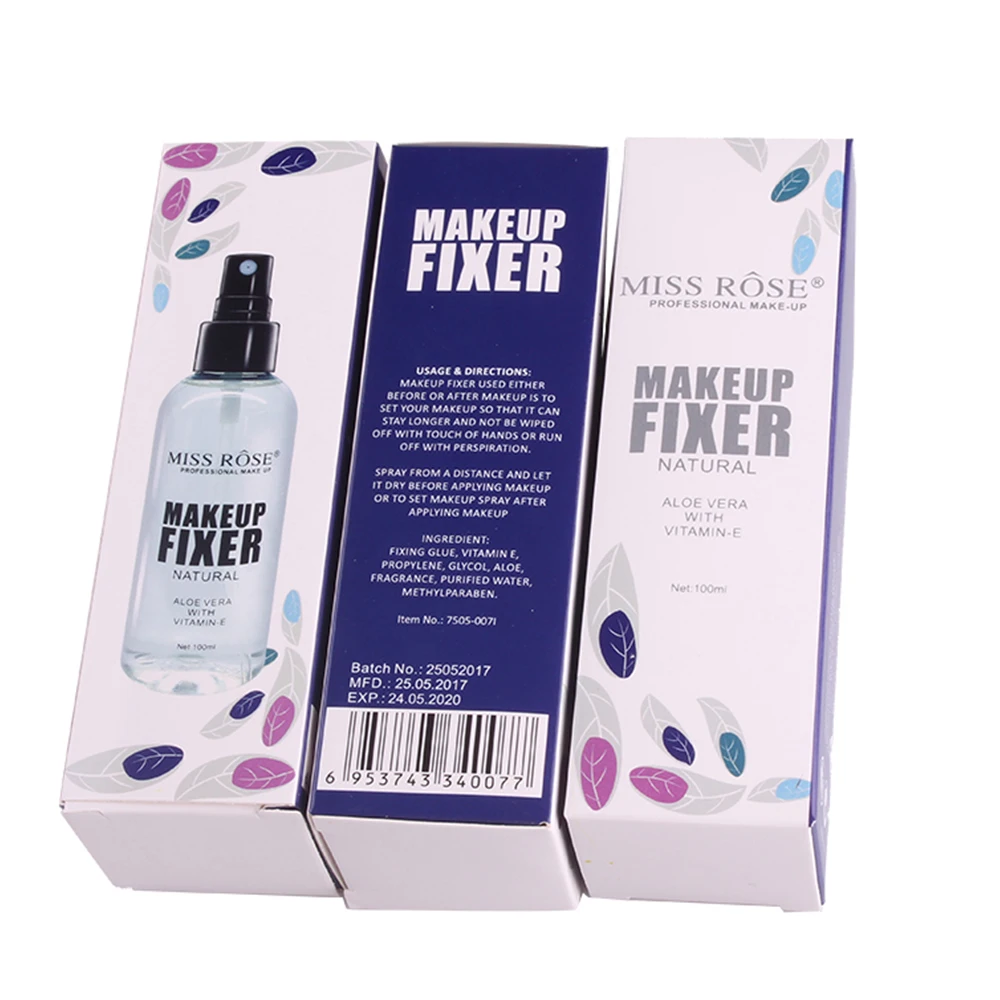 

Best selling MISS ROSE 100ML natural fixative makeup spray professional makeup lasting moisturizing