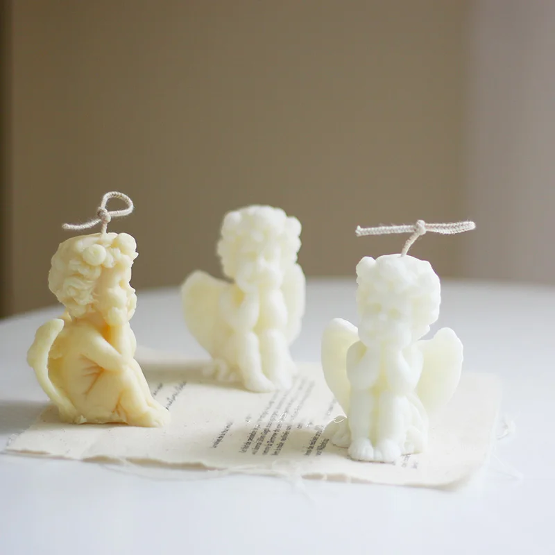 Симпатичная форма ангела ароматическая для свечей ароматический гипсовый