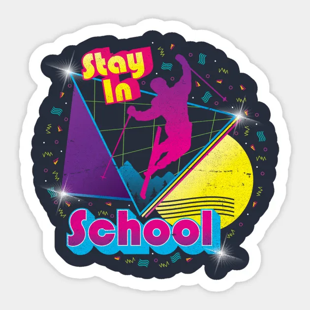 Забавная наклейка с лыжником зимняя спортивная в виде снежинки лыжные постеры