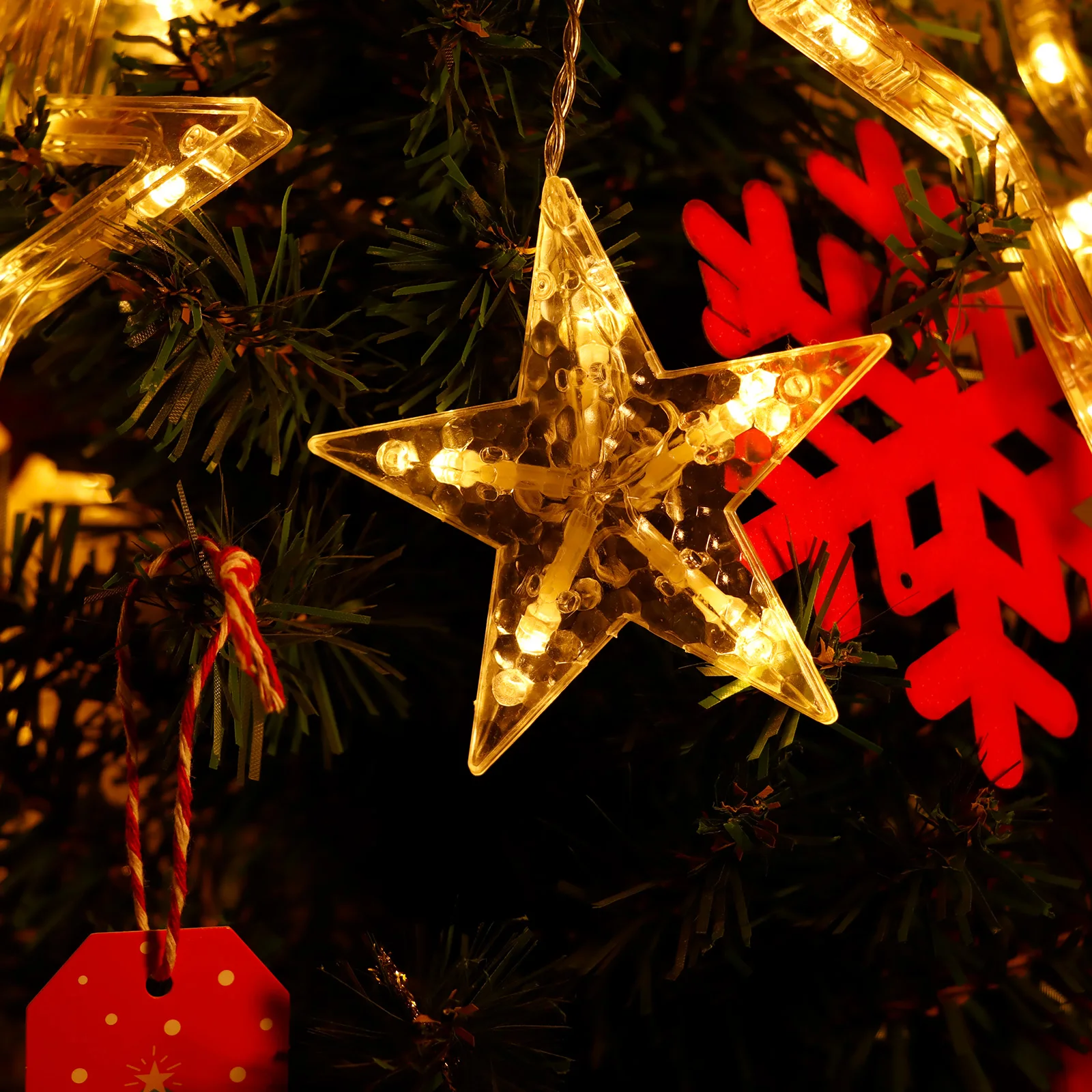 

Декоративная гирлянда-занавеска с рождественскими звездами, гирсветильник да-занавеска, праздничный декор, звезда, окно, сказосветильник с...