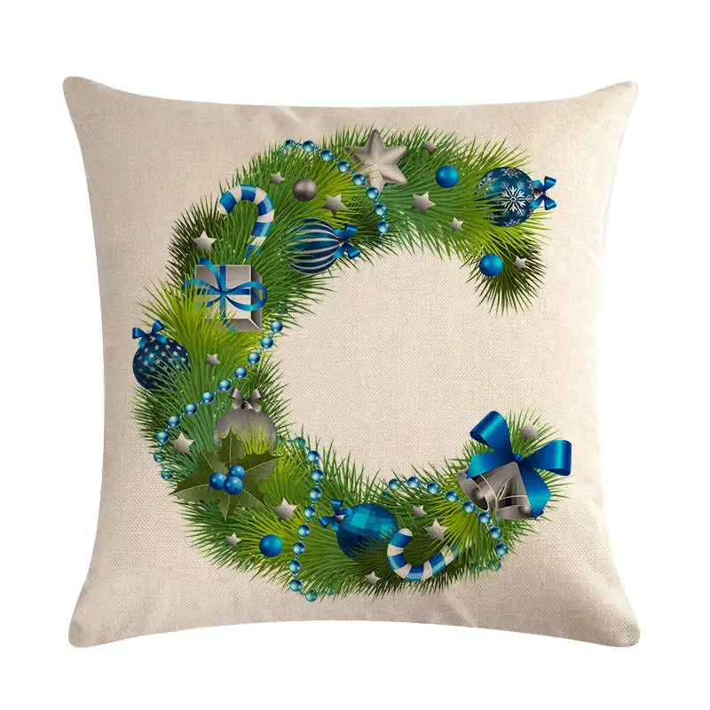 

Englisch Alphabet Cushion Cover Greenplant 45x45cm Cotton Linen Christmas Home Decor decoration letter Throw pillow cover