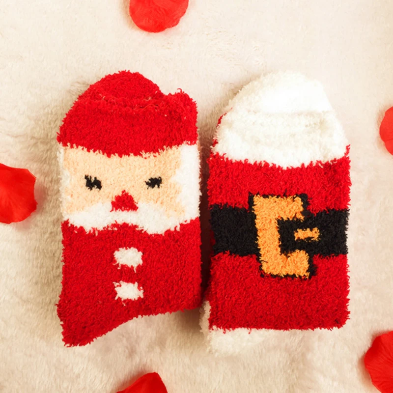 Милые рождественские носки с героями мультфильмов для женщин Мягкие удобные из