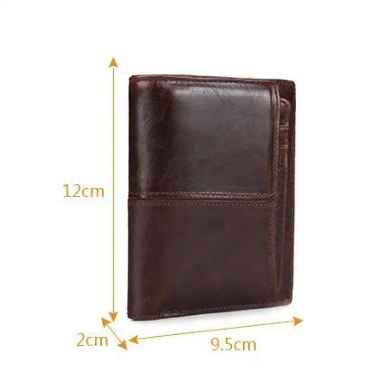 

YourSeason Solid Zipper Genuine Leather Men 2021 Retro Wallets Short Purses Card Holder Boys Cow Leather Standard Wallet