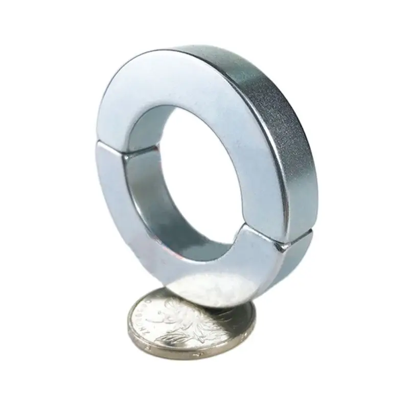 

2pcs Magnetic Arc OR25-IR15xT10mmx180Deg. Strong Rare Earth Neodymium NdFeB Magnet Neo Special Shape Filter Magnetic Segment