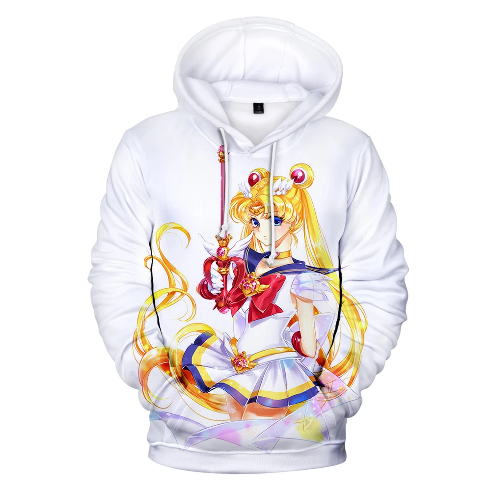 

Hot Sailor Moon 3D Hoodies Women Men 2020 New Fashion Sweatshirt Harajuku Hoodies 3D Print Sailor Moon Hoody girls Clothing