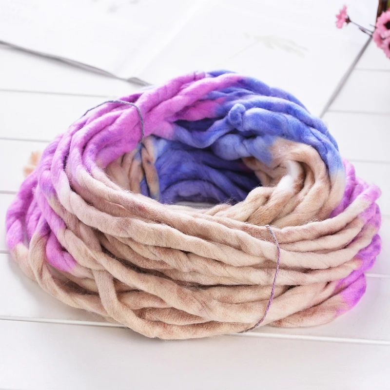 Толстая плотная пряжа из мягкой Мериносовой шерсти для рукоделия вязанное