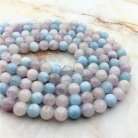 natural 6 8 10mm morganite loose beads stone top quality round pink beryls beads grade gem for jewelry making bracelet necklace