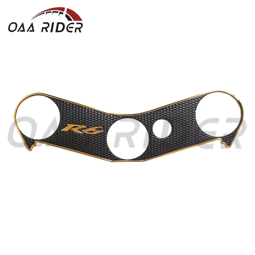 3D хромированная наклейка для мотоцикла Yamaha YZF600 YZF R6 2006-2016 тройное дерево передний