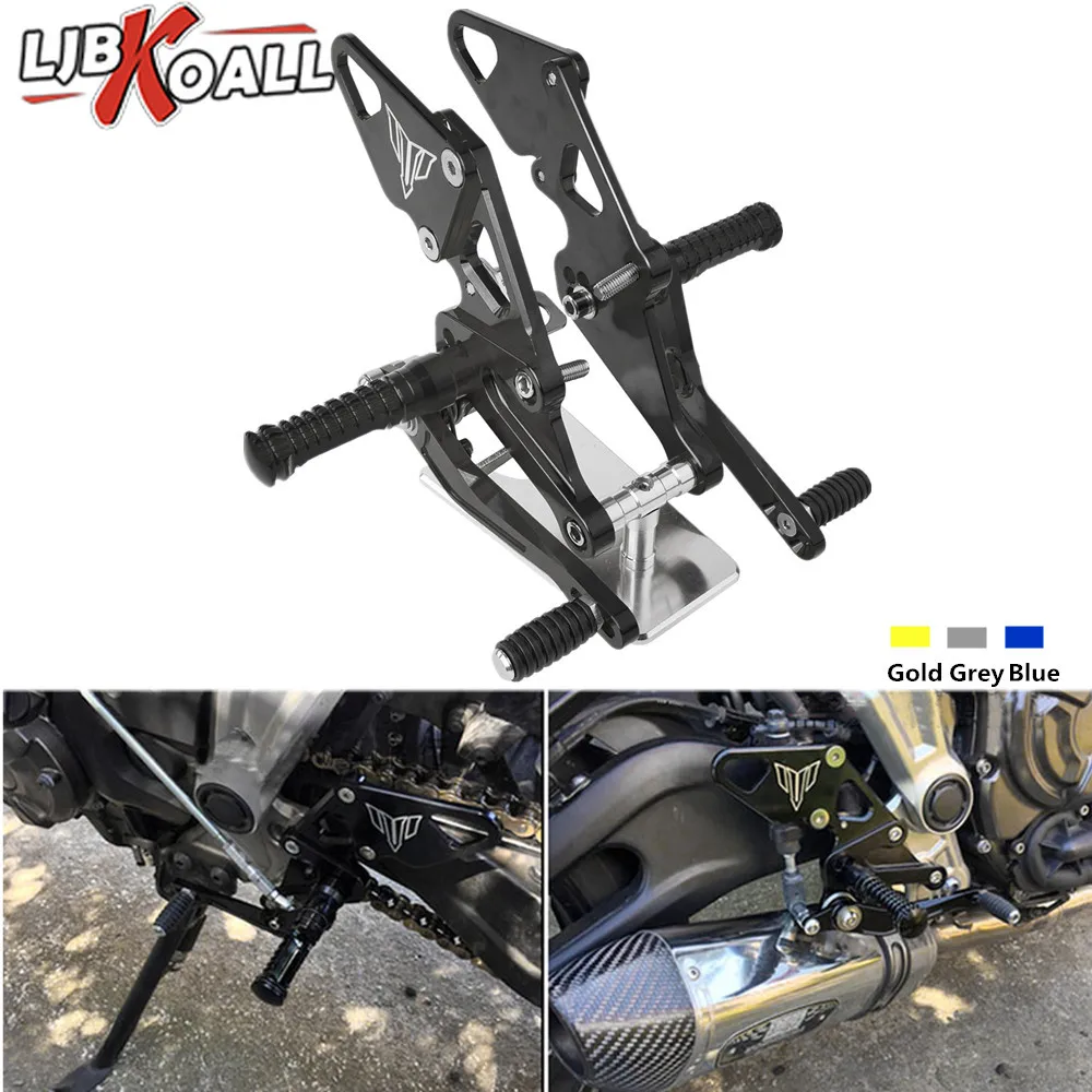 1 пара мотоцикл регулируемый задний Комплект подножка для Yamaha MT FZ 07 MT07 FZ07 2013 14 15 16 17