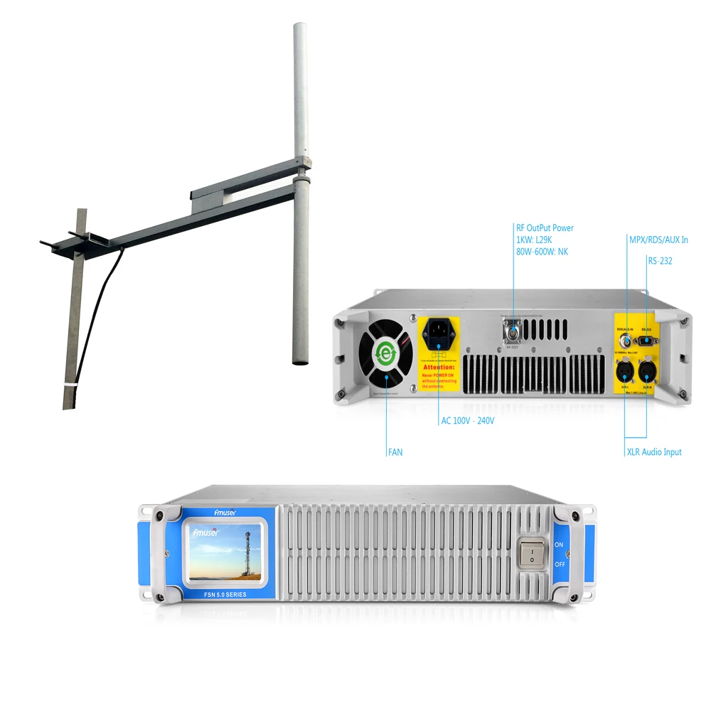 

Радиоприемник FSN5 500 Вт 600 Вт, FM-передатчик + антенна dipole DV2 + кабель 30 метров с разъемами