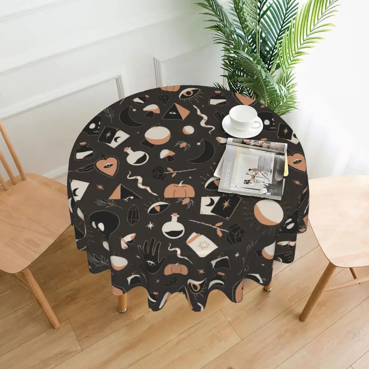 

Halloween Spooky Grave Witch Tablecloth Weird Funny Modern Custom Table Cover Party Wholesale Protection Polyester Table Cloth