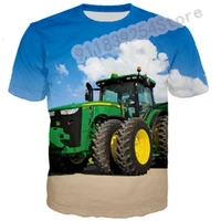 summer 3d printing car tractor t shirt people hip hop casual street clothes boy t shirt people t shirt tops men clothes
