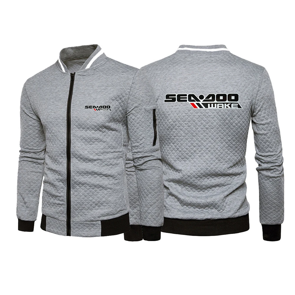 

Sea Doo Seadoo Moto Logo Mens Fitness Sport Jacket Coat Zipper Pocket Hooded Running Jackets Sportswear Workout Jogging Gym Hood