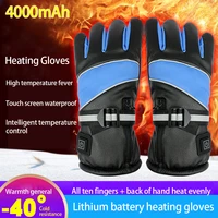 rechargeable motorcycle electric heating gloves temperature 3 levels adjustment usb hand warmer ski safety warm gloves 4000mah