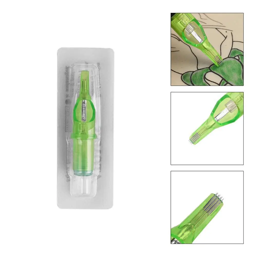 10 шт./упак. татуировки иглы одноразовые полу Перманентный макияж бровей 7M1