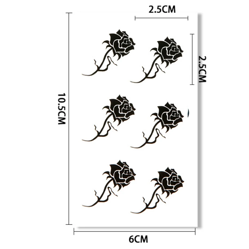 Временная татуировка в виде цветка водонепроницаемая Съемная боди арт|Временные
