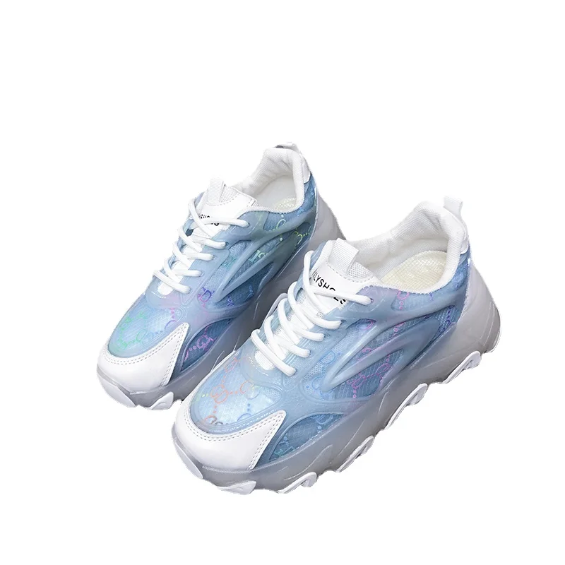 

Women's Sports Shoes Fashion Women's Sports Shoes 2021 New Spring and Autumn Casual Solid Color Round Toe Platform Shoes