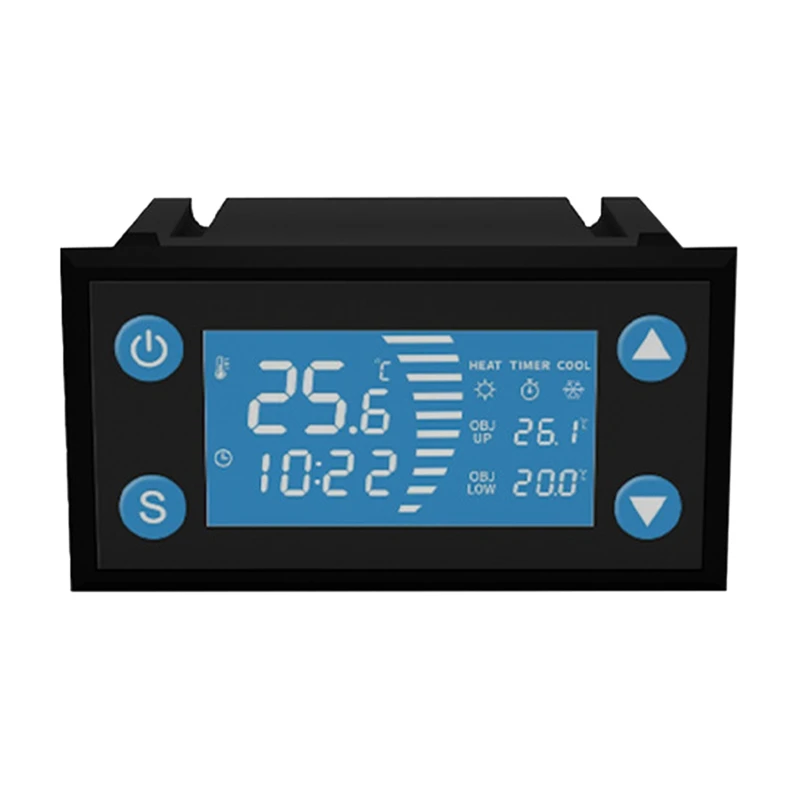 

AC 110-220V Smart Thermostat with Timer Cool Heat for Incubator Aquarium Greenhouse Temperature Controller LCD Display