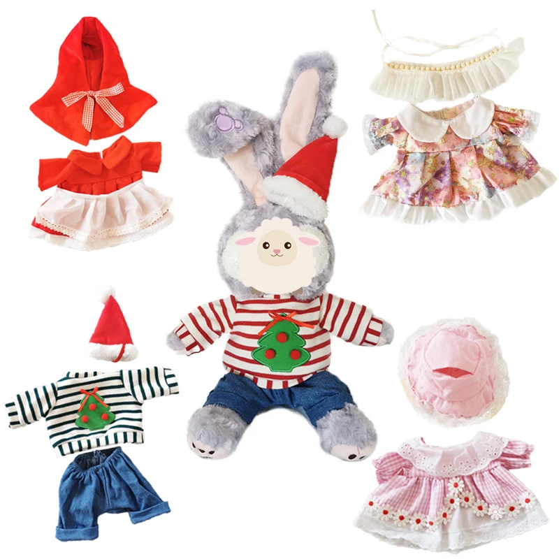 

Doll Clothes Fit 50cm Ballet Rabbit Plush Toys Accessories Outfits Beautiful Dress Suit Play House for Purple Rabbits Girl Gift
