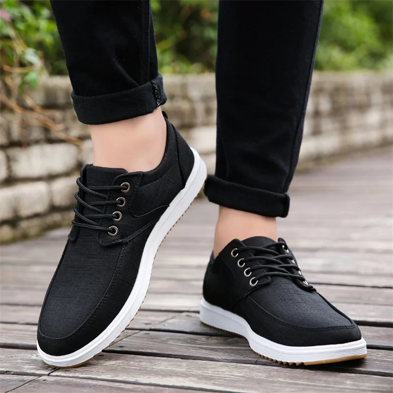 2019 New Men Shoes Casual Summer Breathable Canvas Sneakers Autumn Fashion Comfort Blue Male Zapatillas zapatos de Hombre grey | Обувь