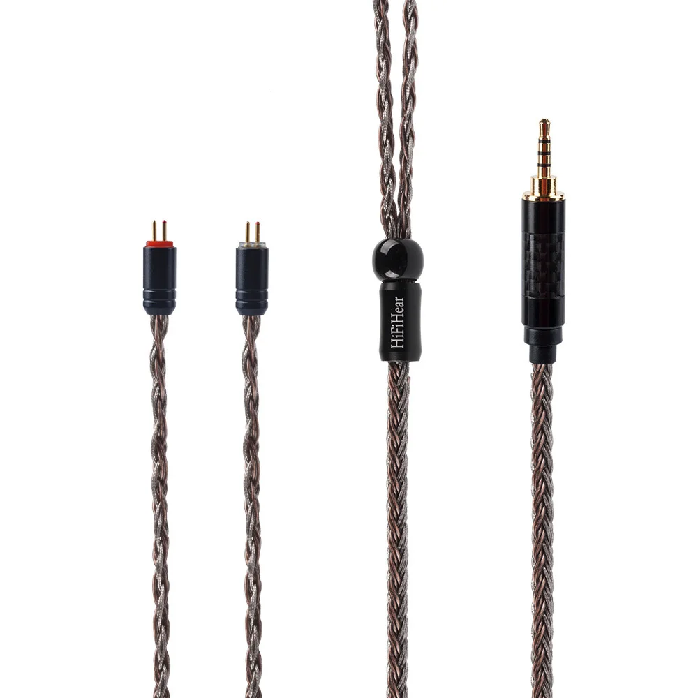 HiFiHear 16 Core посеребренный балансный кабель 2,5/3,5/4,4 мм с MMCX/2pin/QDCFor ZS10 Pro ZSX AS16 AS12 ZSN PRO C12 BLON BL-03