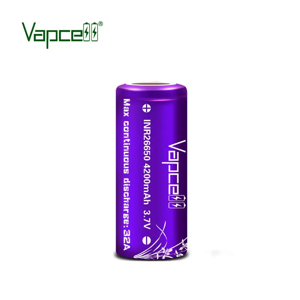 Аккумуляторная батарея Vapcell 26650 емкостью 4200 мАч-4300 мАч 32А, литий-ионный аккумулятор