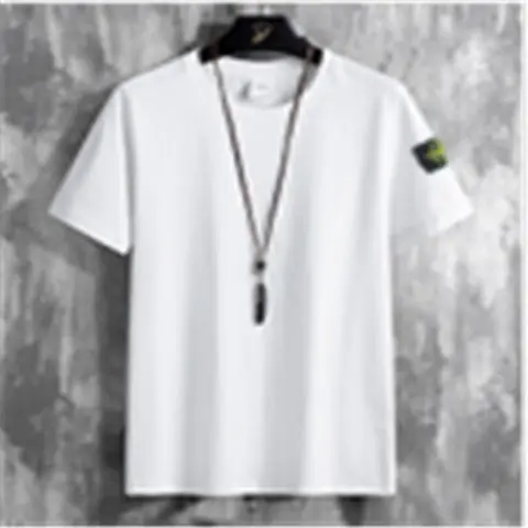 

The correct version of STONE ISLAND Mengkou Stone Island solid color plus size armband men and women couples short-sleeved T-shi