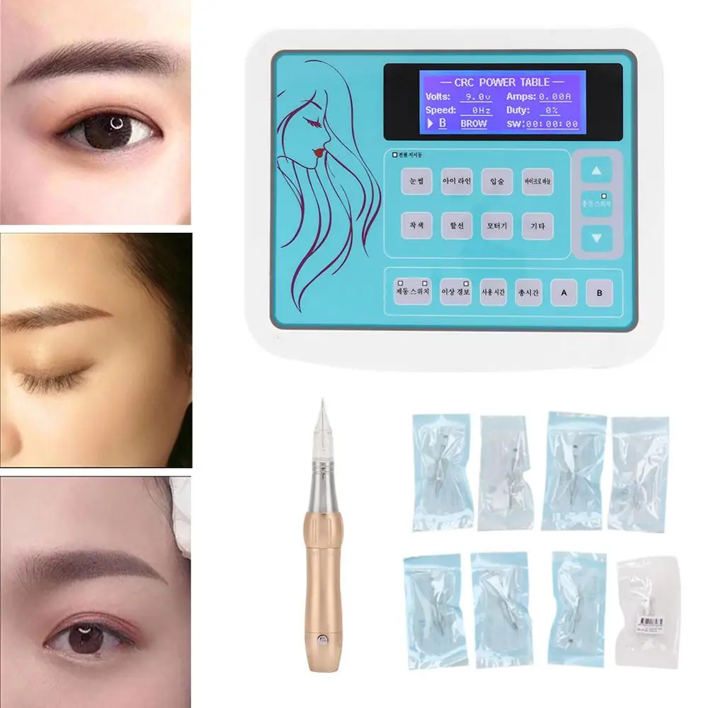 

New MTS A9 Panel Tattoo Machine Semi-permanent Eyebrow Lip Eyeliner Makeup Facial Microneedle Machine Rotary Pen Tatoo Accessory