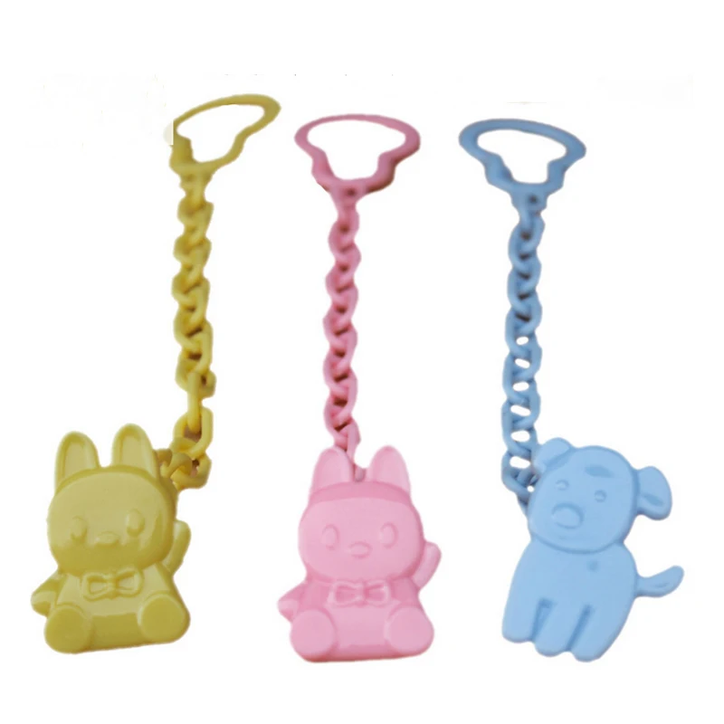 

1pcs/lot Cartoon Plastic Baby Pacifier Clip Pacifier Chain Baby Soother Anti Drop Chain