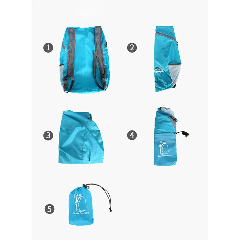 Легкий рюкзак 15 л складной ультралегкий уличный водонепроницаемый дорожный для