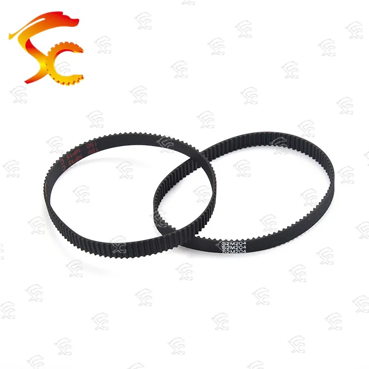 

10PCS S2M 204 band closed-loop rubber S2M-204-6/10mm timing belt Teeth 102 Length 204mm wide 6/10mm 3D printer belt wheel