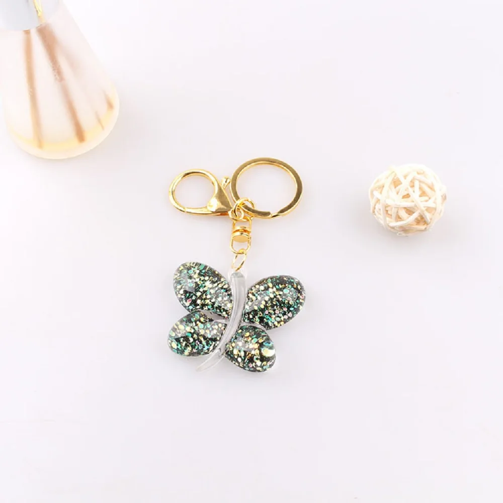 

2021 Latest Color Butterfly Acrylic Keyring Backpack Fashion Trim Keychain A Nice Keychains For Friend's Birthday Present
