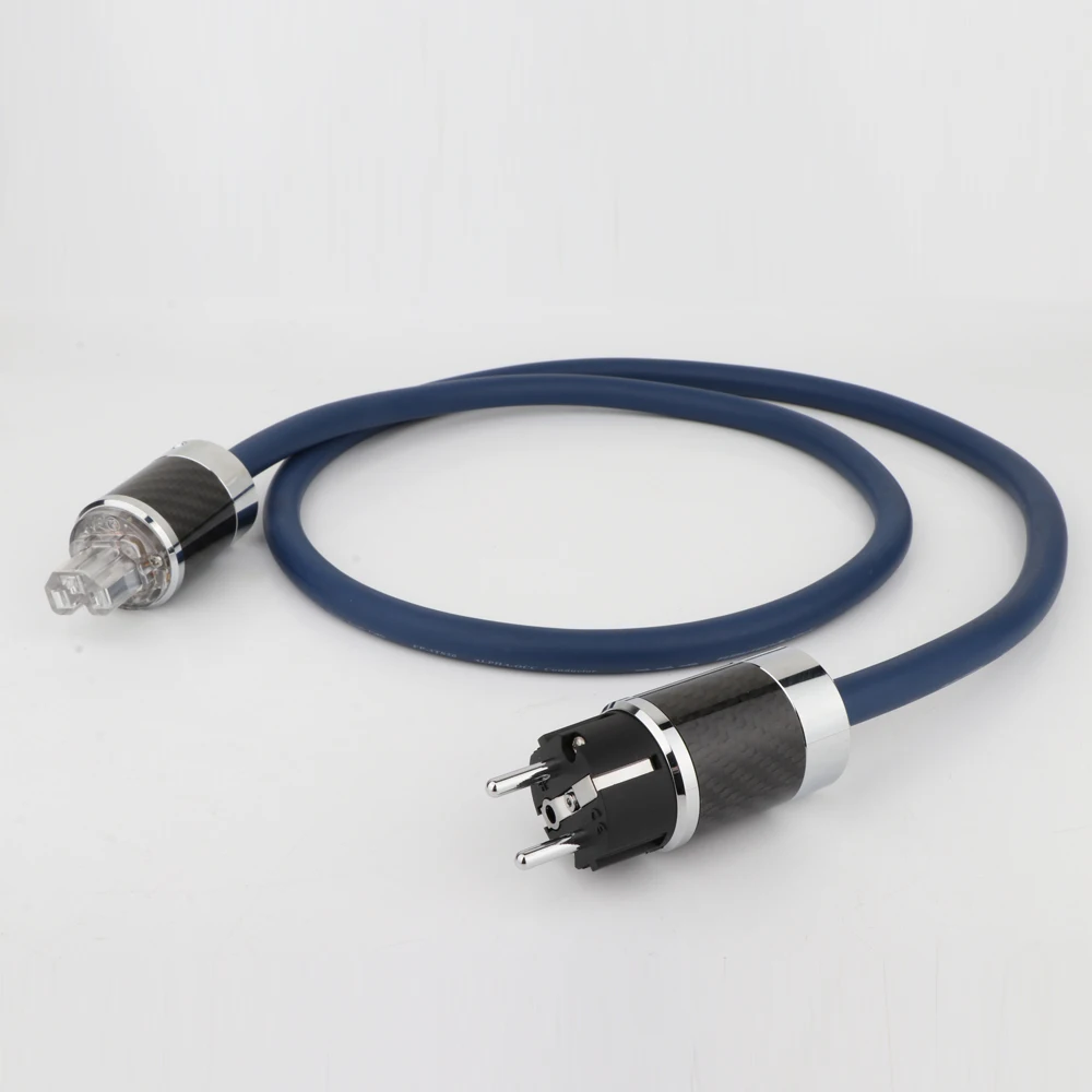

High Quality Furukawa OCC COPPER Main Power Cable With WCF4 Carbon Fiber EU Connectors Plug Furutech