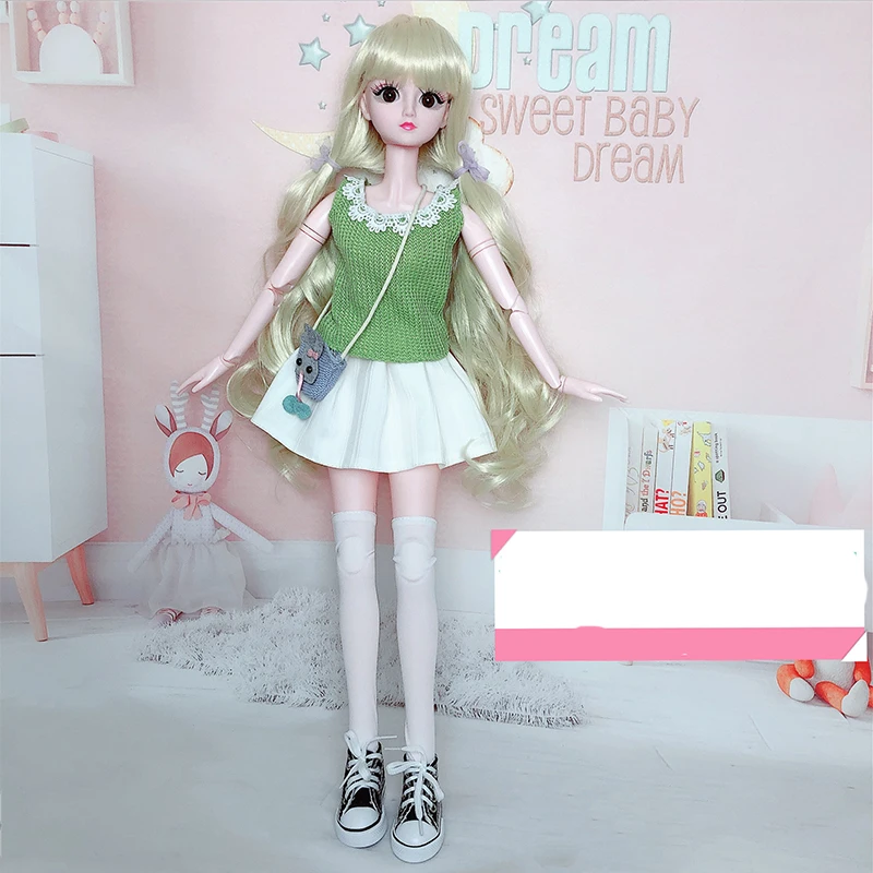 Модная Кукла 60 см женское платье свитер с обувью и сумкой игрушечное красивый