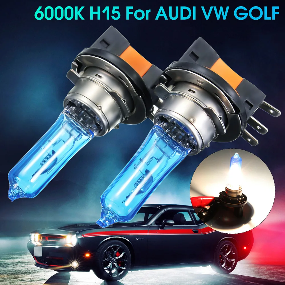 2 шт. 55 Вт H15 ксеноновая белая передсветильник ПА HID для AUDI/BMW/Ford VW GOLF MK6 MK7