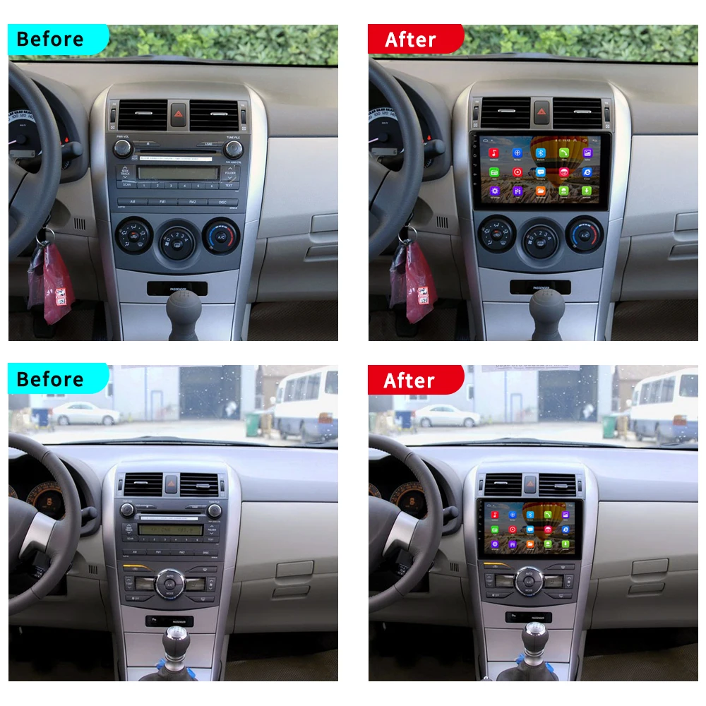 EKIY " ips 2.5D Android автомобильный мультимедийный плеер No 2 Din Авторадио Стерео для Toyota Corolla 2006-2011 E140/150 gps навигация
