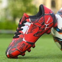 hot sale men soccer shoes fashion printed long spike childrens football boots comfortable cleats sport sneakers kids trainers