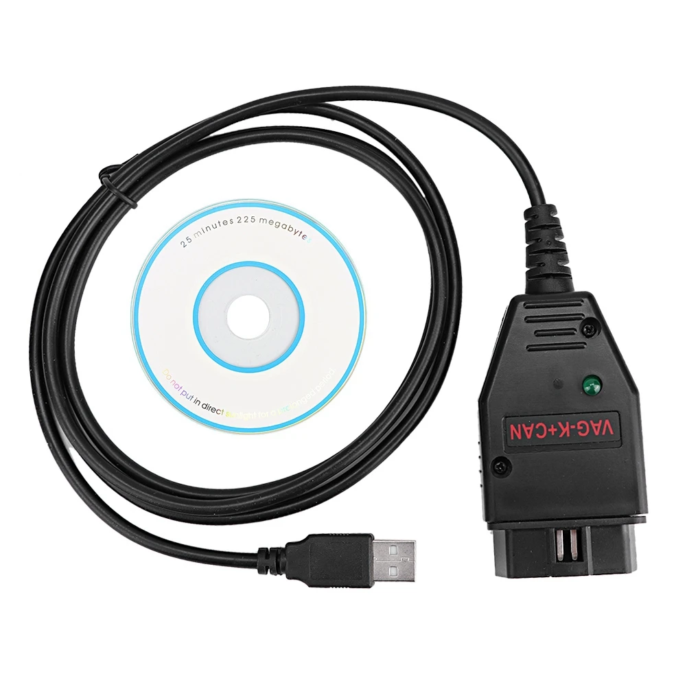 

1PC Car Diagnostic Scanner Tool Diagnostic Cable With CD Fit For VAG K+CAN 1.4 VAG Commander 1.4
