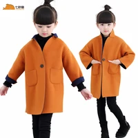 children outwear girls 3 4 6 8 10 14 years woollen overcoat high quality autumn korean style coat