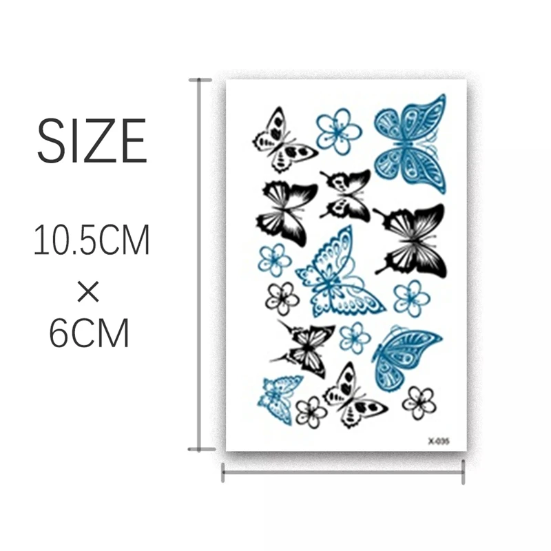 Temporary Tattoo Stickers For Women, Butterfly, Cat, Bat, Wing Neck Arm Tattoo Art, Body Painting, Flash Sexy Fake Tattoo.