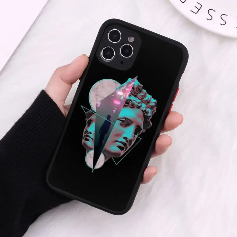 

Plaster Statue David Art Phone Case Matte Transparent For iPhone 12 Mini 11 Pro XR XS Max 7 8 Plus