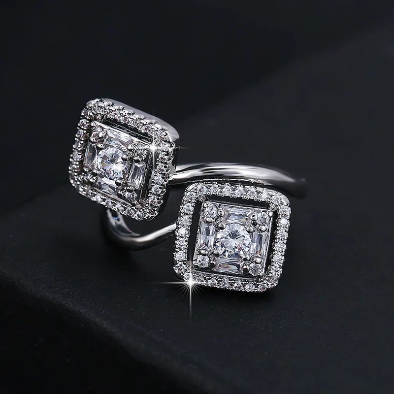 

Ladies Glamour Fashion Ring Mini Zircon Fashion Creative Closed Metal Ring Colorful Decoration Set Party Wedding Jewelry Gift
