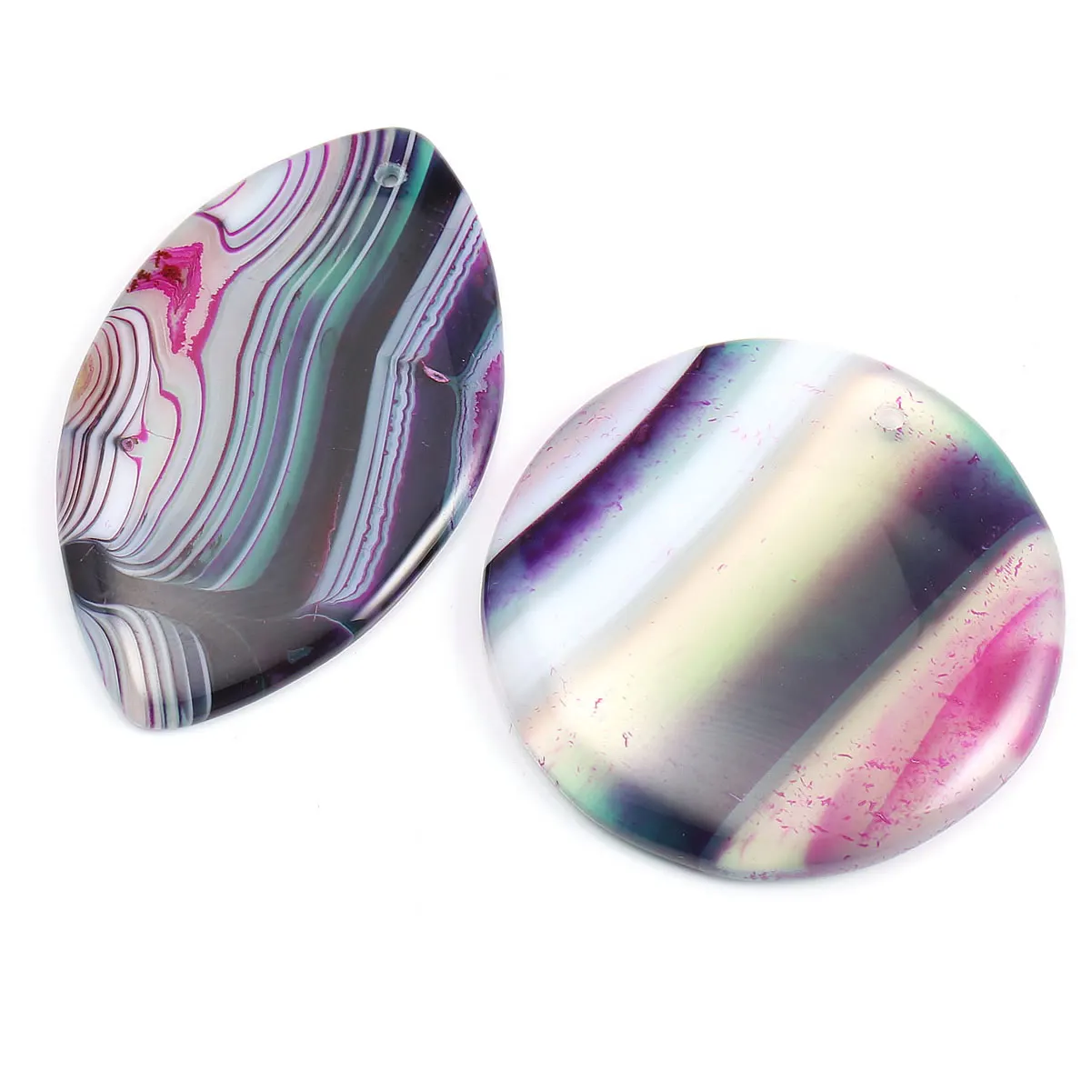 

5Pcs New Natural Stone Black Rose Red Striped Agates Pendants Temperament Making for Jewelry Necklace Accessories Gift For Women