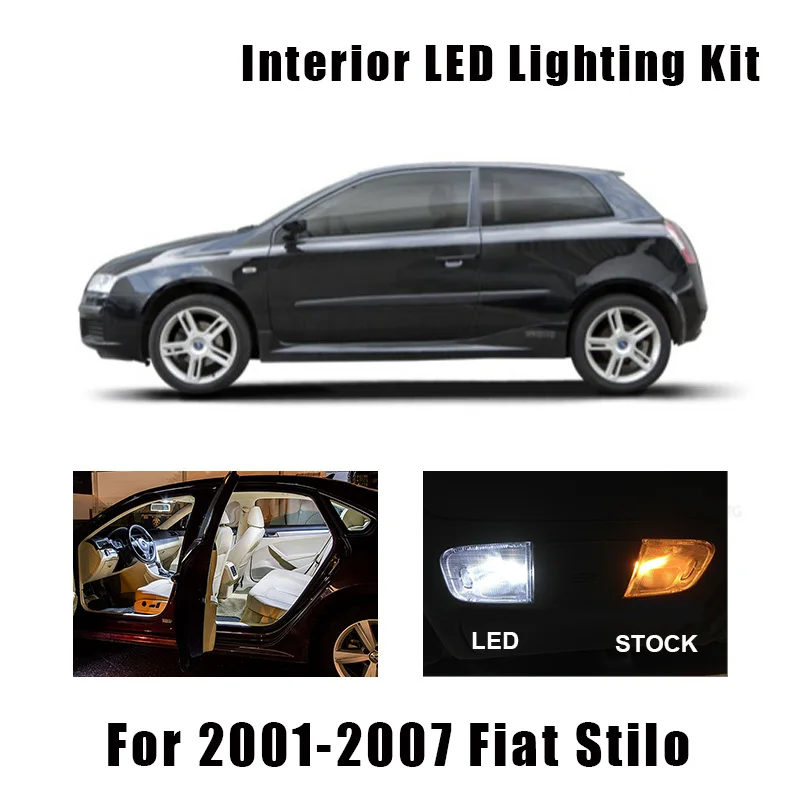 14 шт. Автомобильные светодиодные лампы без ошибок для Fiat Stilo 2001 2007|Сигнальная