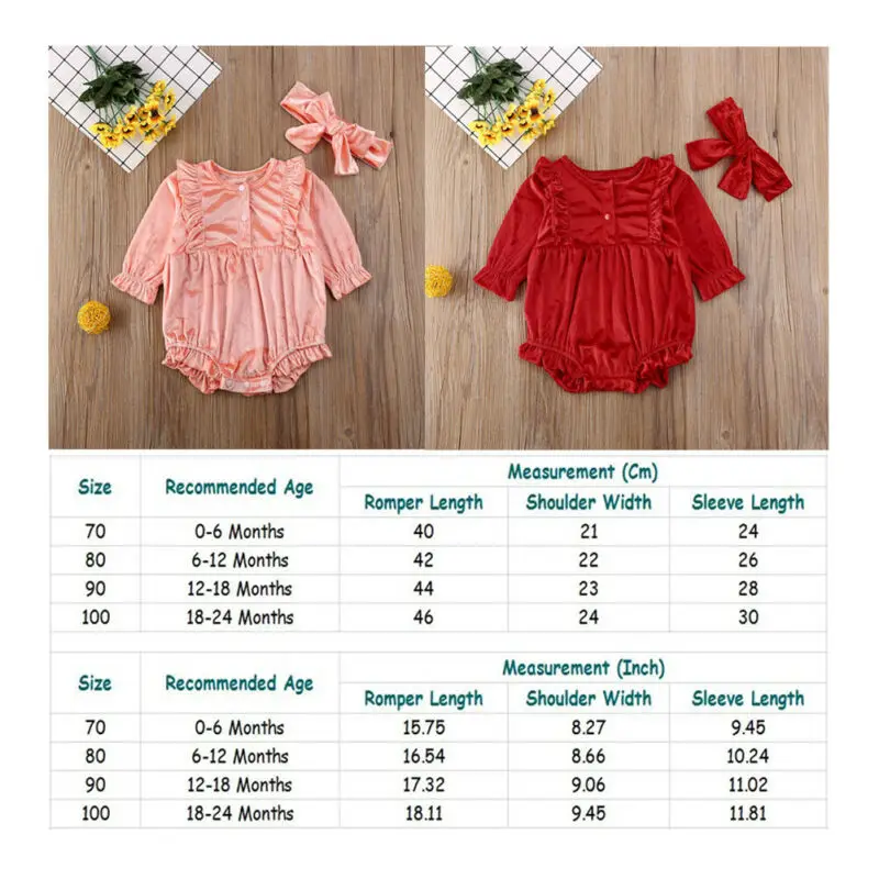 Бархатный комбинезон для маленьких девочек от 0 до 24 месяцев Одежда с оборками