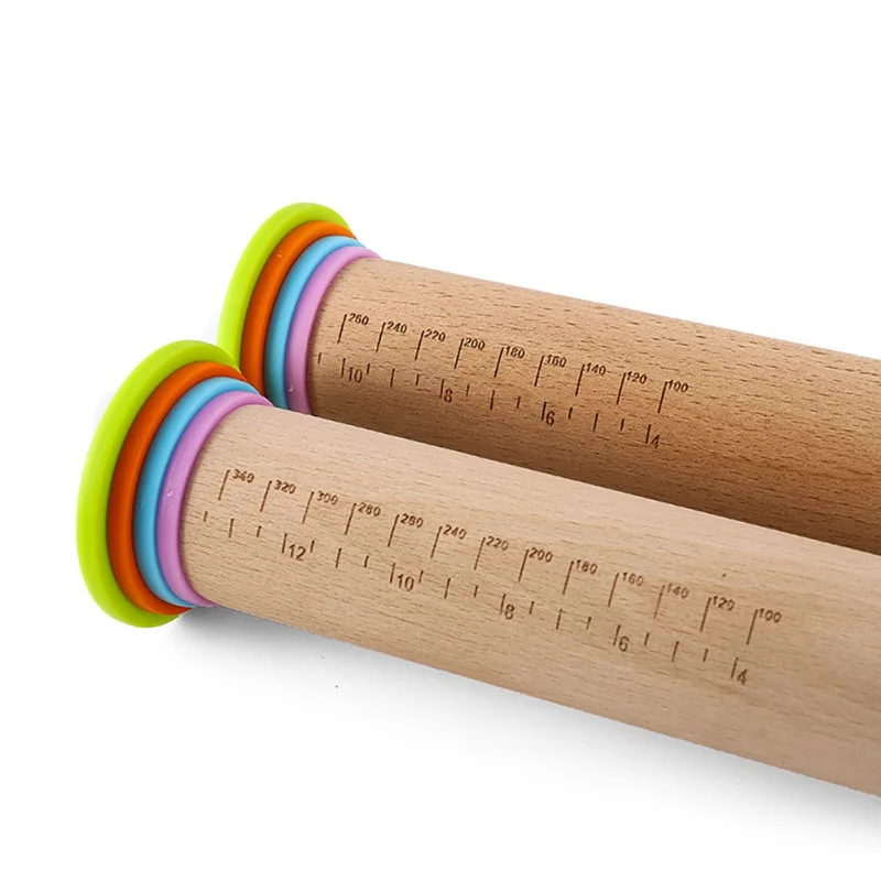 

Adjustable Christmas Rolling Pin Kitchen Baking Tool Wooden Rolling Pin With Scaled Flour Pastry Cookies Fondant Dough Roller