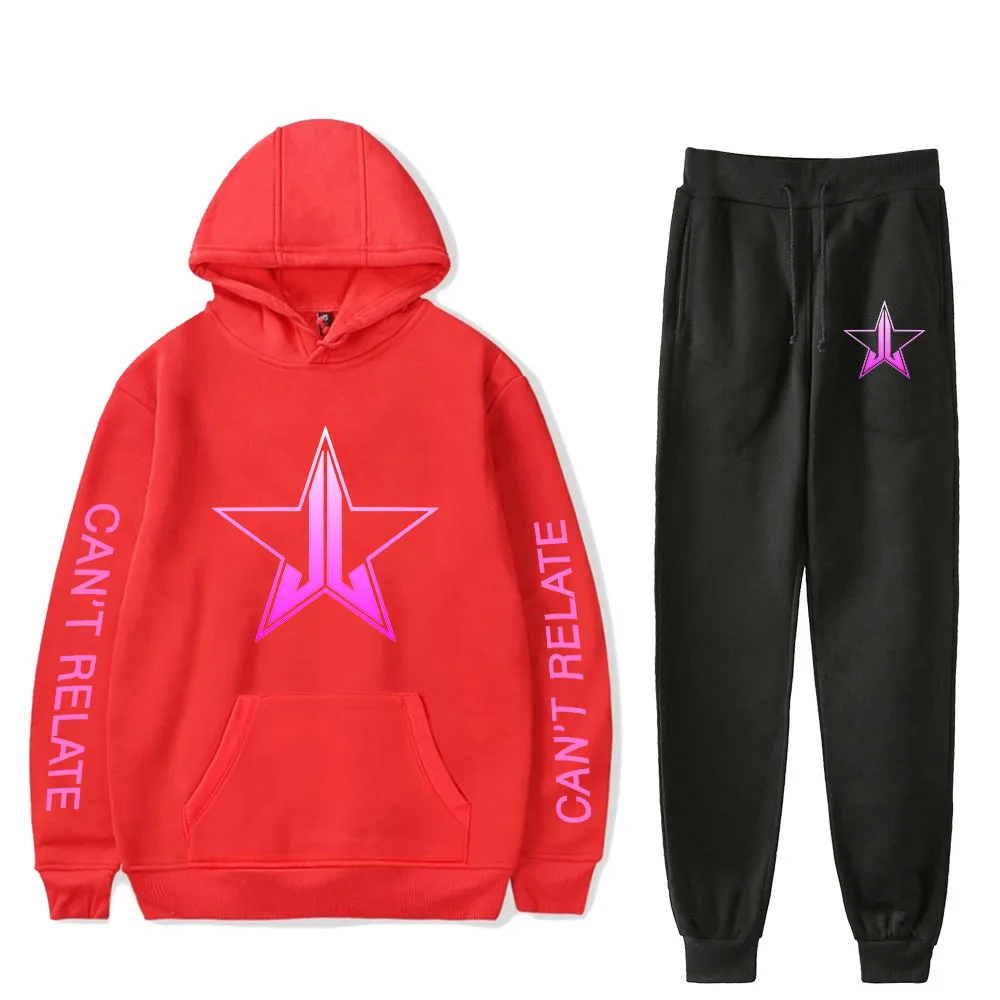 

2021Fashion Jeffree Star Hoodie Sweatpants Suit Casual Shirt Trousers Sets Unisex Clothes Bottom Pullover Sweatshirt Casual Suit