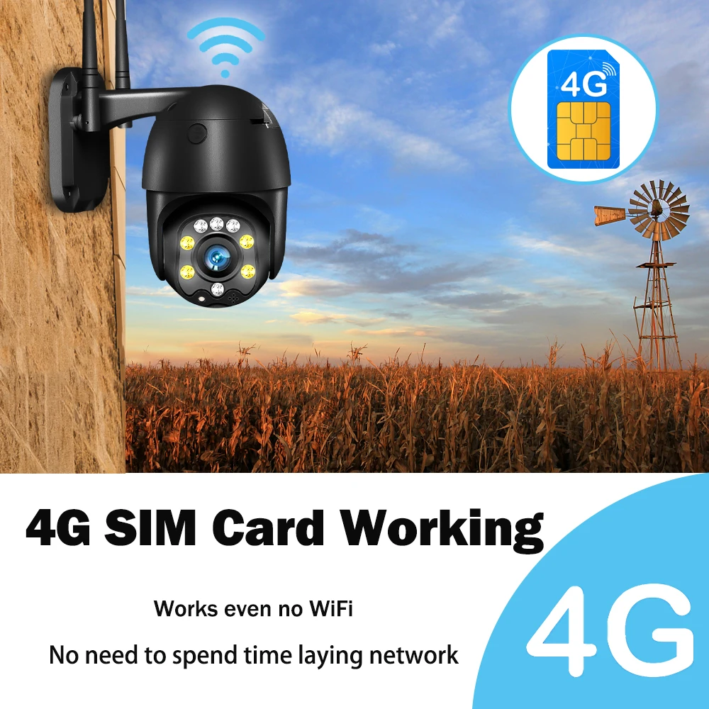 IP камера купольная 5 МП 3G/4G SIM карта поддержка Wi Fi|Камеры видеонаблюдения| |