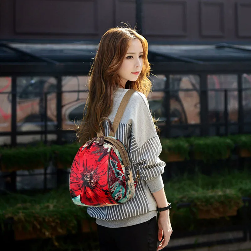 WEIXIER Модный цветочный женский мини рюкзак школьные сумки для девочек-подростков