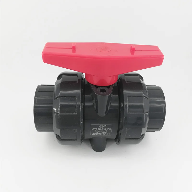 Истинный шаровой клапан соединения НПВХ DN32/DN40 пластиковый ручной 150 PSI напорный